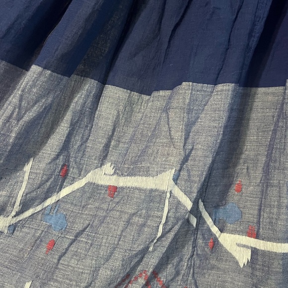 Injiri Handwoven Indigo Dress — Size 36— Handloom Cotton - Picture 9 of 13